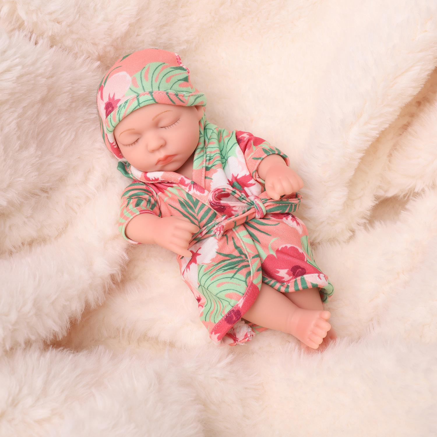 19 cm Kind Reborn Puppe Mini Simulation Ganzkörper Weiche Gummi Emaille Puppe Mädchen Geschenk Puppe Puppe 19cm von Joom DACH