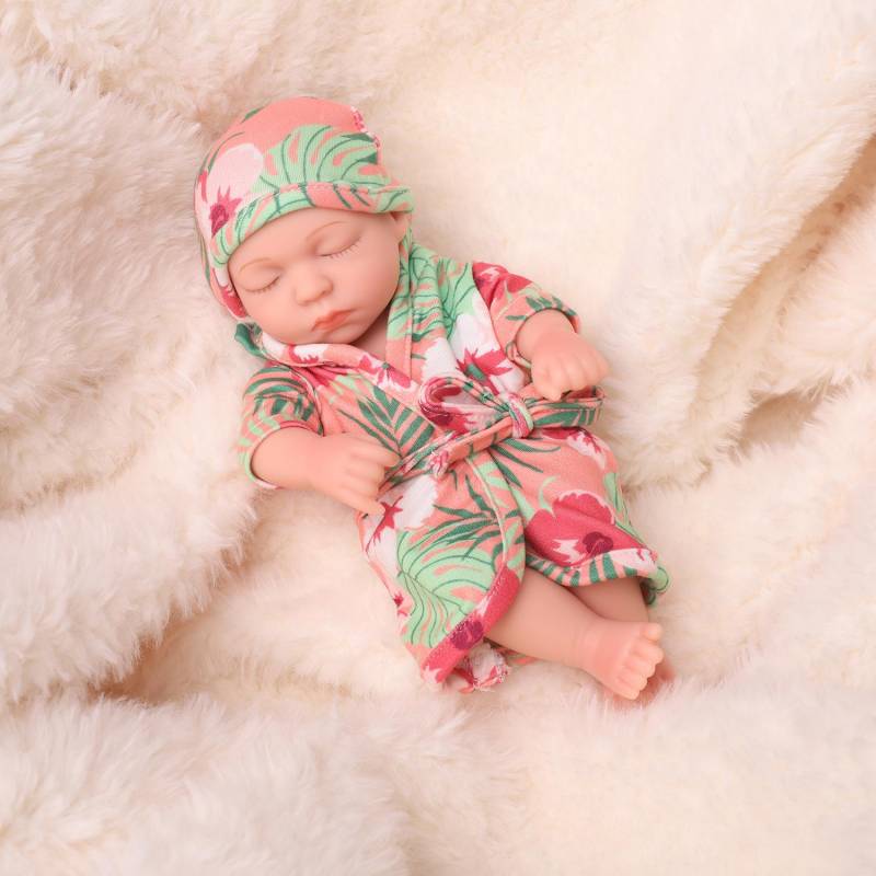 19 cm Kind Reborn Puppe Mini Simulation Ganzkörper Weiche Gummi Emaille Puppe Mädchen Geschenk Puppe Puppe 19cm von Joom DACH