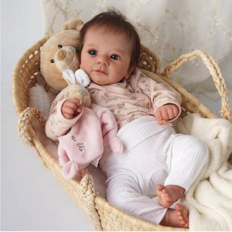 19 zoll Weichem Tuch Körper Silikon Vinyl Puppe Spielzeug Geschenk Reborn Baby Puppe Mit Verwurzelt Haar Bebe Reborn Spielzeug 19cm cloth body doll von Joom DACH