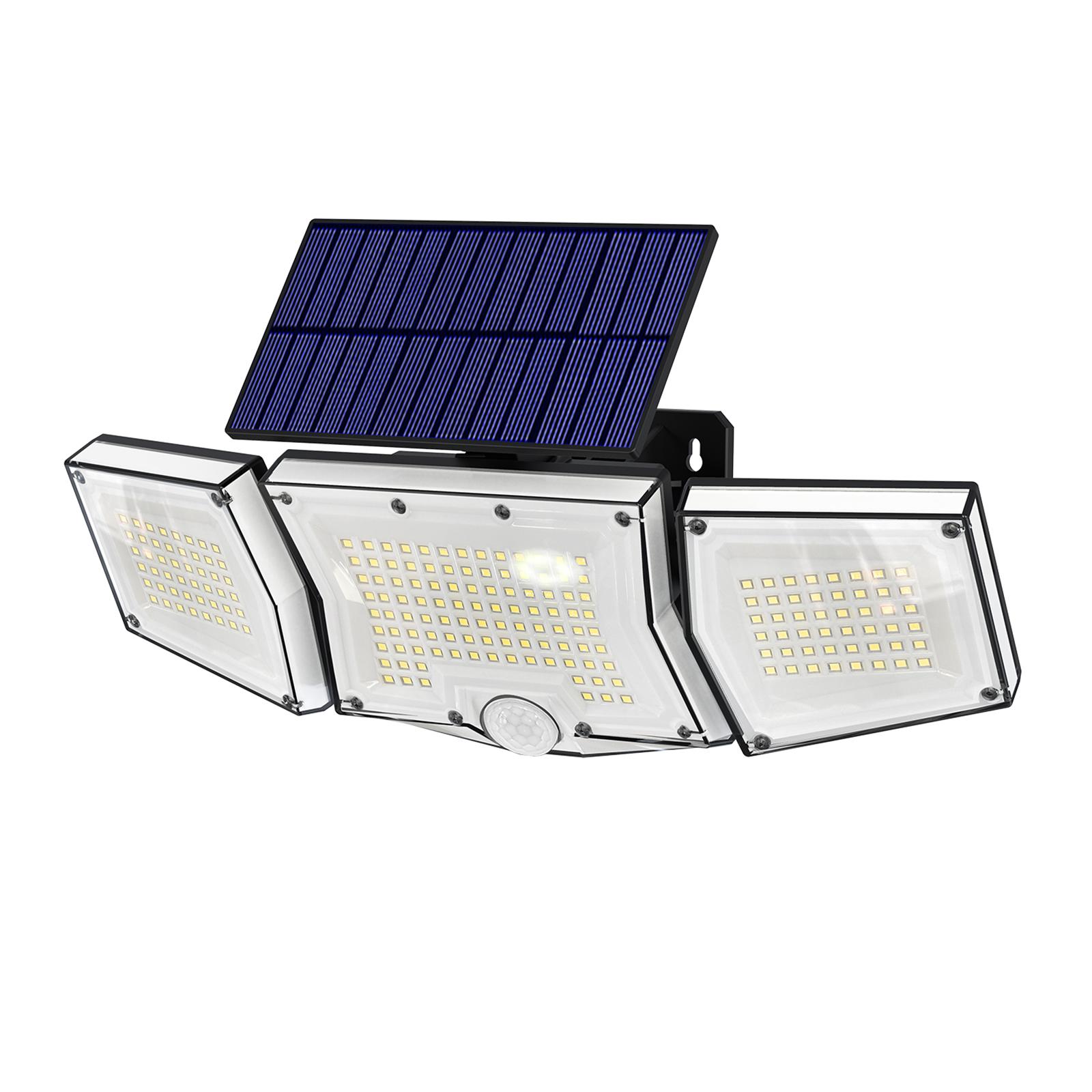 199LED Solar Remote Sensor Wandleuchte Outdoor Wasserdicht Split Testinstallation Beleuchtung Zuhause schwarz von Joom DACH