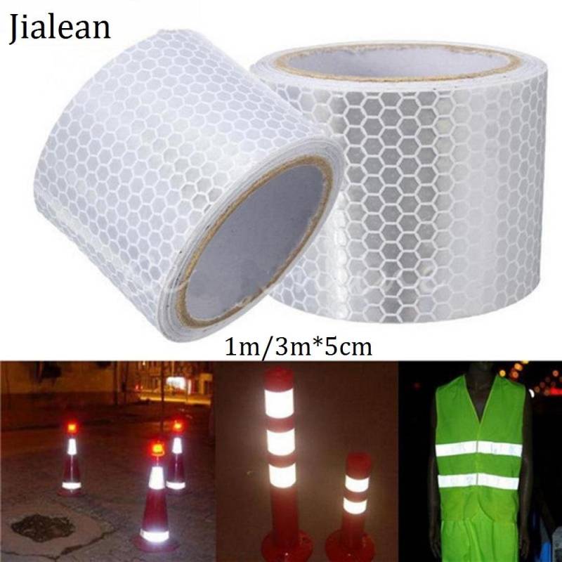 1M/3M*5cm Sicherheit Fahrrad Körper Reflektierende Streifen Motorrad Wasserdicht Band Aufkleber Reflektor 1m*5cm weiß von Joom DACH