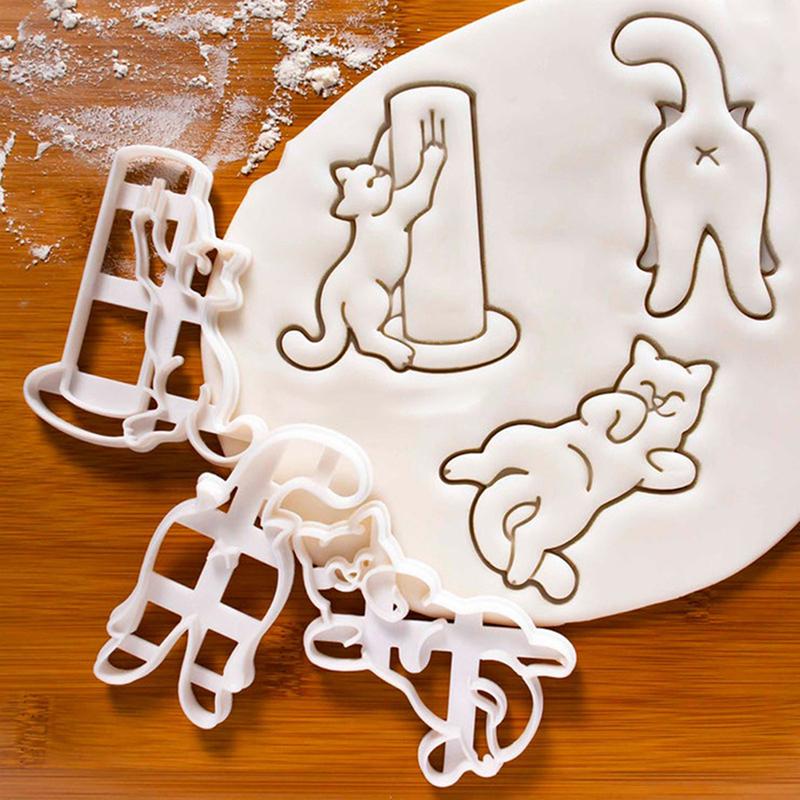 1PC/3Pcs Katze Cookie Cutters Kitty Butt Form Diy Keks Cookie Form Stempel Backformen 7.4 cm x 9 cm von Joom DACH
