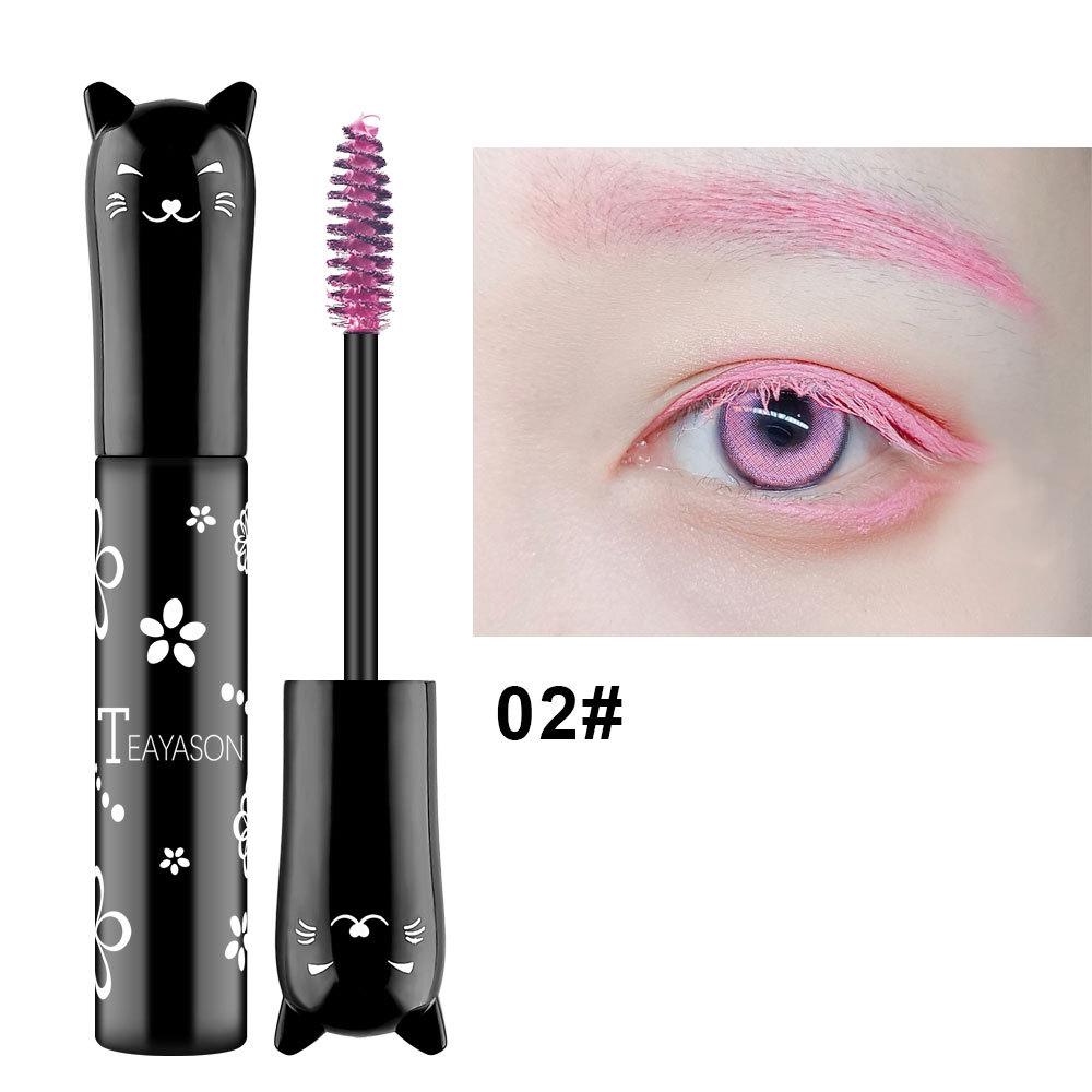 1PC Augen Make-Up Farbe Mascara Wasserdicht Schnell trocknend Wimpern Curling Verlängerung Make-Up Wimpern Party Bühne Verwenden TSLM2 8g rosa von Joom DACH