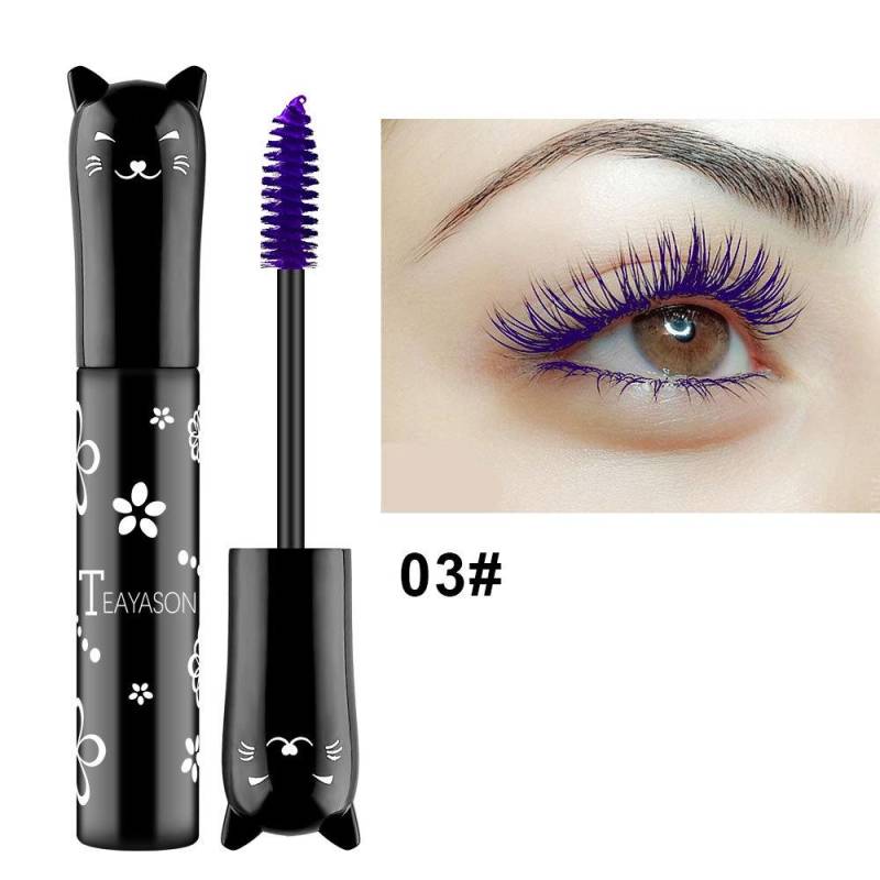 1PC Augen Make-Up Farbe Mascara Wasserdicht Schnell trocknend Wimpern Curling Verlängerung Make-Up Wimpern Party Bühne Verwenden TSLM2 8g violett von Joom DACH