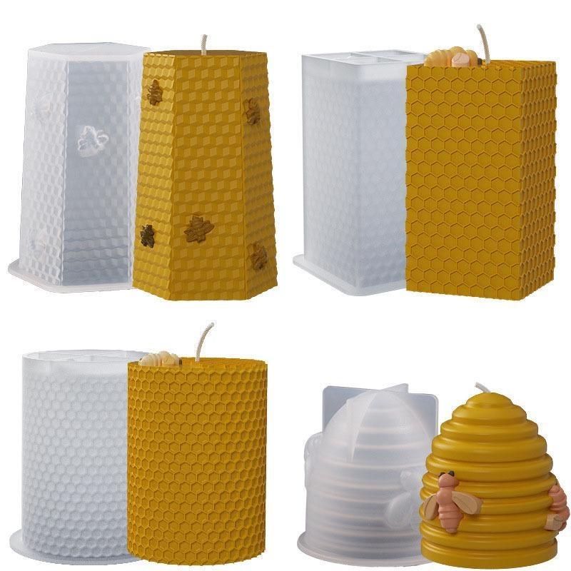 1PC DIY 3D Bee Honeycomb Aromatherapie Kerze Form Handgemachte Kristall Epoxidharz Handwerk Werkzeug Silikon Form style A von Joom DACH