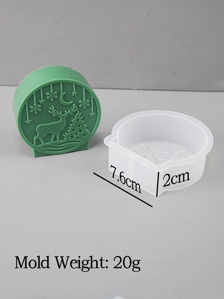 1PC DIY Weihnachten Kristall Ball Silikon Form Runde Duft Kerze Form Geprägte Weihnachten Baum Schneemann Elch Urlaub Dekor Handwerk Geschenk von Joom DACH