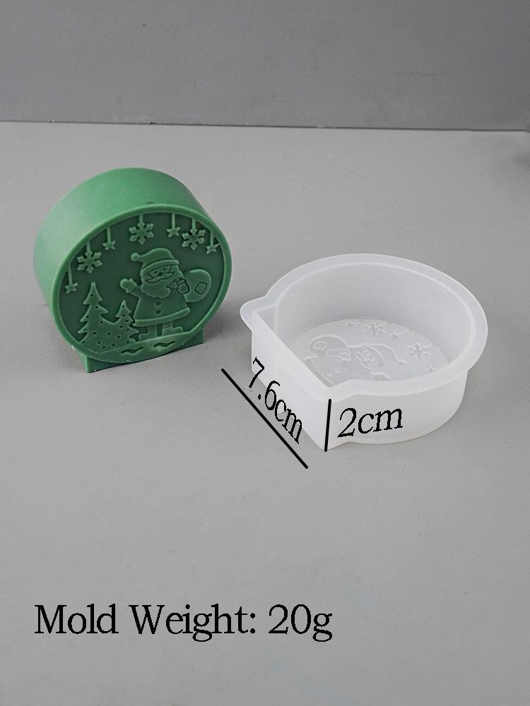 1PC DIY Weihnachten Kristall Ball Silikon Form Runde Duft Kerze Form Geprägte Weihnachten Baum Schneemann Elch Urlaub Dekor Handwerk Geschenk von Joom DACH