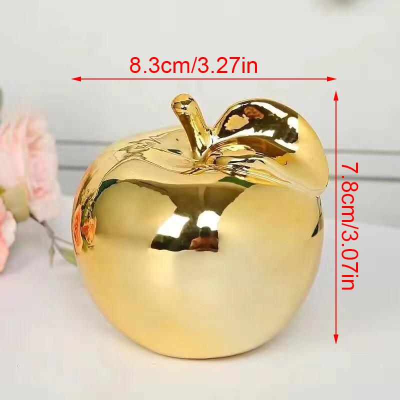 1PC Europa Obst Dekoration Ornamente Obst Statue Ornamente Keramik Silber Apple Figuren Home Office Desktop Decor M gold von Joom DACH