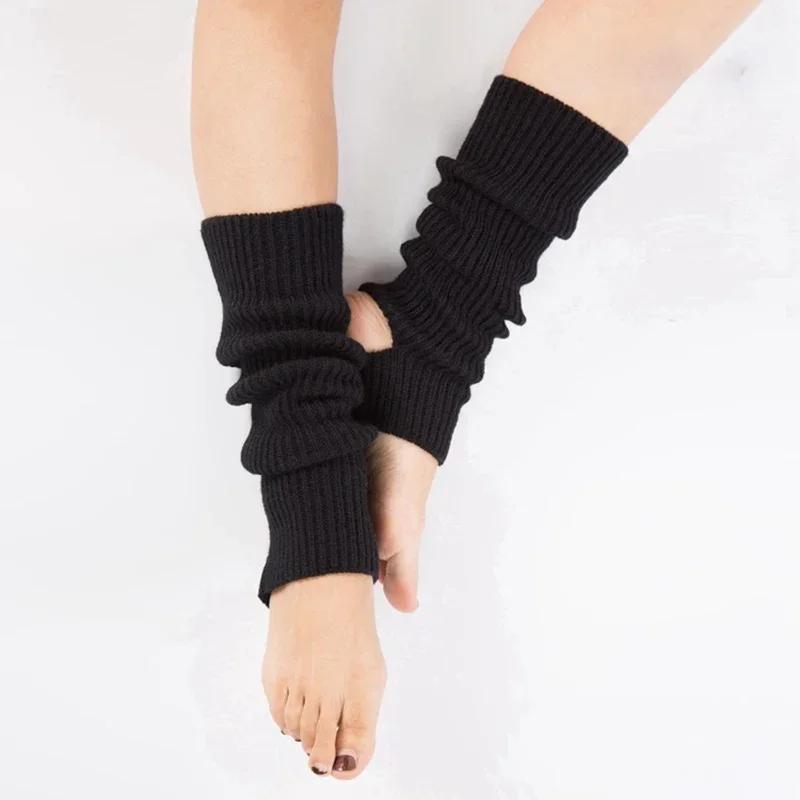 1PC Frauen Beinlinge Winter Mädchen Weibliche Bein Abdeckung Für Gym Fitness Wolle Latin Dance Ballett Yoga Lose Socken lange Strumpf One Size schwarz von Joom DACH