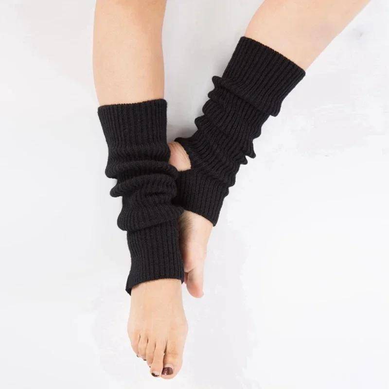 1PC Frauen Beinlinge Winter Mädchen Weibliche Bein Abdeckung Für Gym Fitness Wolle Latin Dance Ballett Yoga Lose Socken lange Strumpf One Size schwarz von Joom DACH