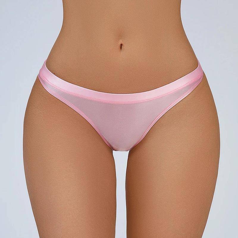 1PC Frauen Dessous Tangas G-string Nylon Slip Höschen Knicker Elastizität Slips Unterwäsche Seidige M rosa von Joom DACH