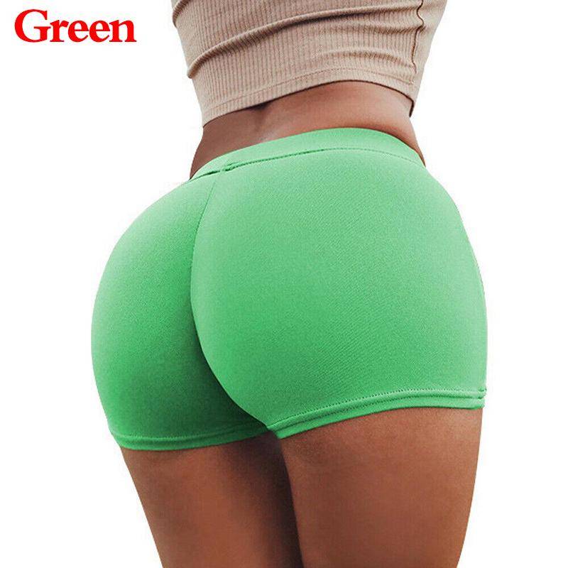 1PC Frauen Gym Einfarbig Hosen Sport Hosen Dünne Jogginghose Shorts Flexible Mode Sommer Mode 2XL grün von Joom DACH