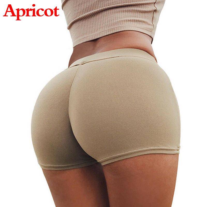1PC Frauen Gym Einfarbig Hosen Sport Hosen Dünne Jogginghose Shorts Flexible Mode Sommer Mode 2XL beige von Joom DACH