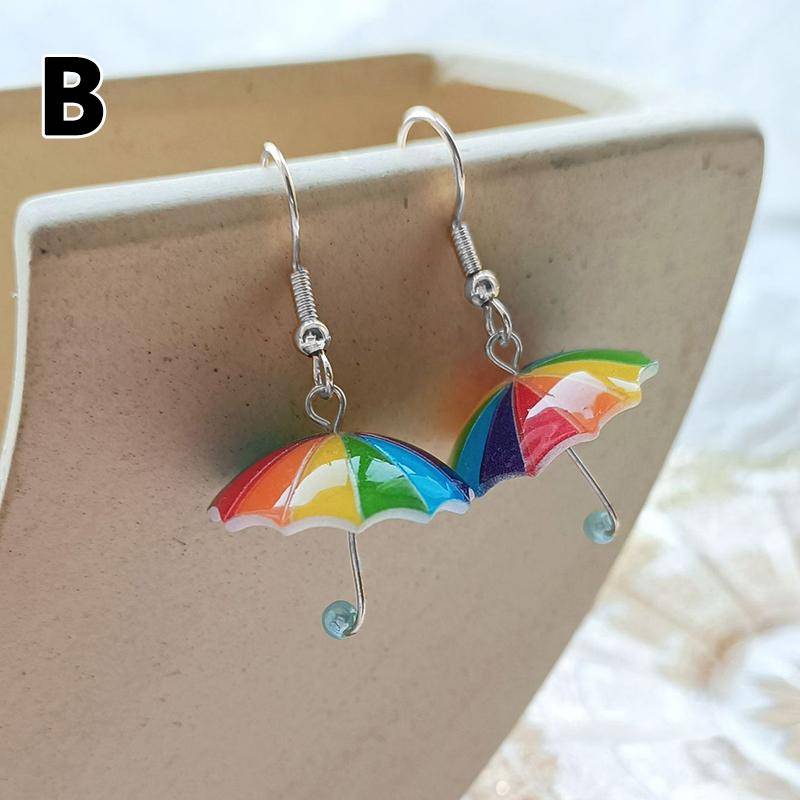 1PC Geschenk Frauen Acryl Designer Bunte Süße Regenschirm Schmuck Ohr Tropfen Mädchen Ohrringe Nette Einzigartige von Joom DACH
