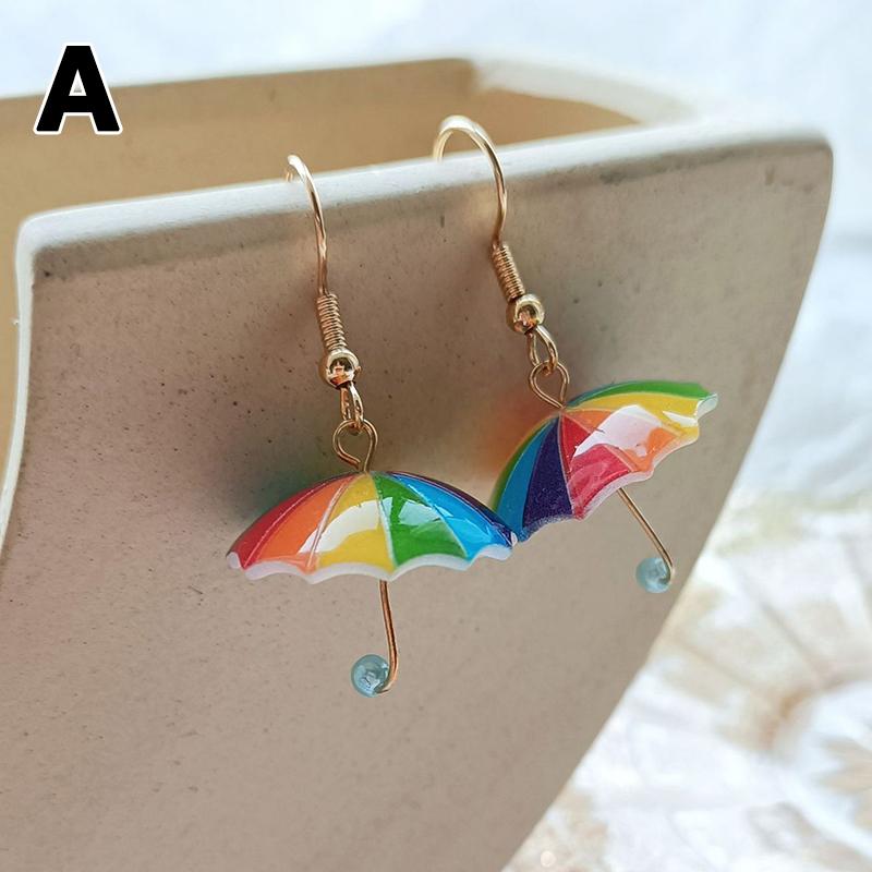 1PC Geschenk Frauen Acryl Designer Bunte Süße Regenschirm Schmuck Ohr Tropfen Mädchen Ohrringe Nette Einzigartige von Joom DACH
