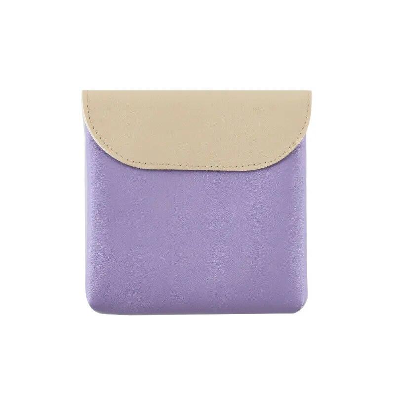 1PC-Girls Sanitär Serviette Pad Beutel PU Leder Tampon Lagerung Tasche Tragbare Make-Up Lippenstift Schlüssel Kopfhörer Datenkabel Reise Orgel violett von Joom DACH