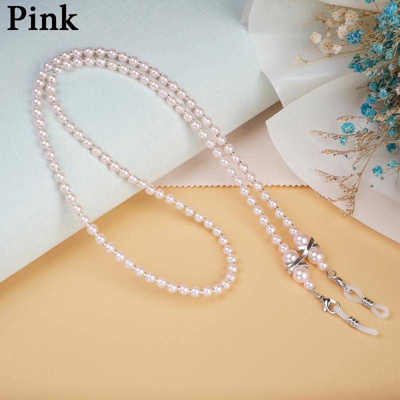 1PC Imitation Perle Maske Kette Gläser Riemen Hängenden Seil Lanyard Halter Brillen Zubehör rosa von Joom DACH