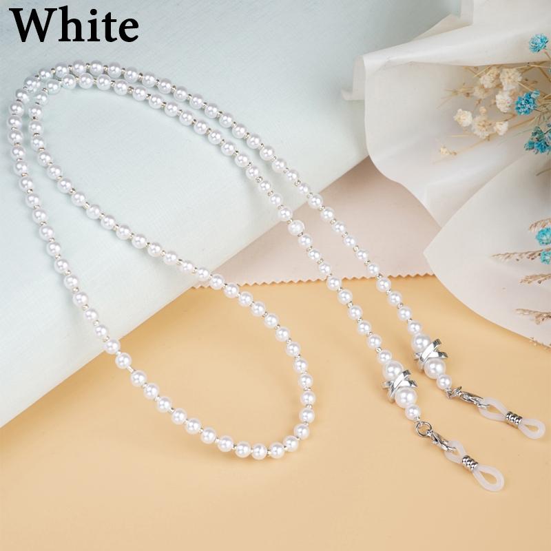 1PC Imitation Perle Maske Kette Gläser Riemen Hängenden Seil Lanyard Halter Brillen Zubehör weiß von Joom DACH