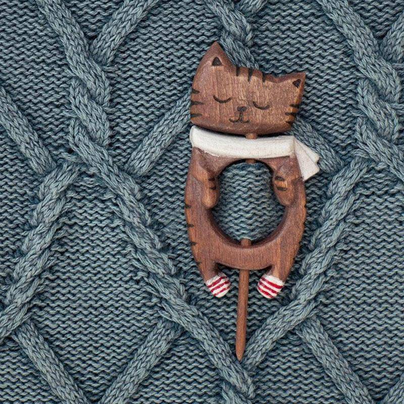 1PC Kreative Schmuck Weihnachtsbaum Neue Schal Pin Schal Schnalle Holz Brosche Männer Frauen von Joom DACH