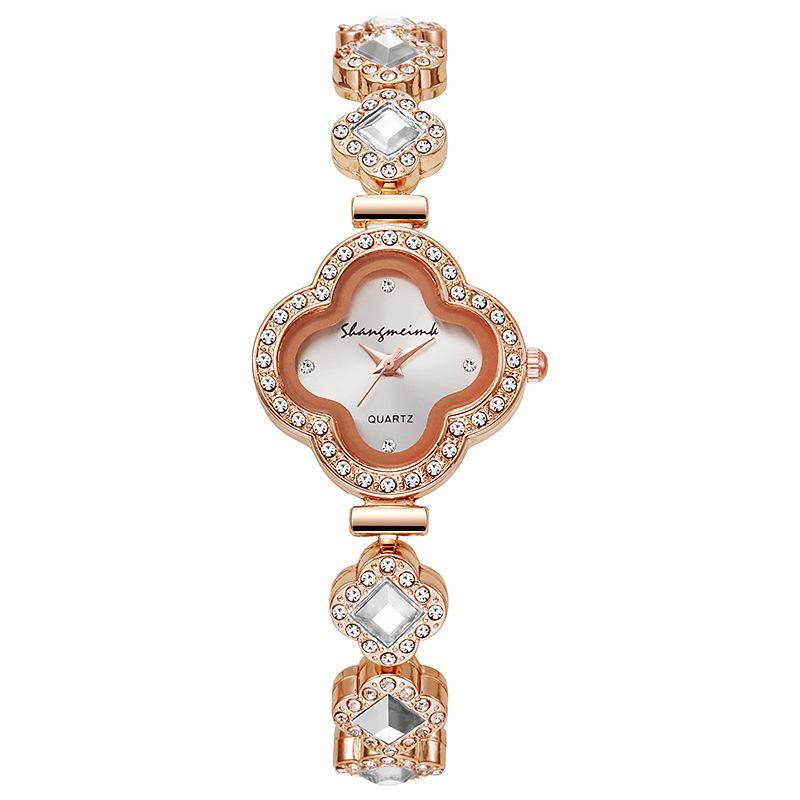 1PC Legierung Clover Mode Dekorative Armband Quarzuhr Smaragd Damen Uhr frauen Uhr weiß von Joom DACH