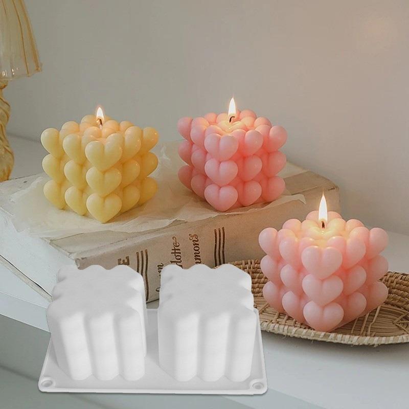 1PC Liebe Silikon Aromatherapie Kerze Form Liebe Zauberwürfel DIY Gips Duft Stein Silikon Form 1pcs von Joom DACH