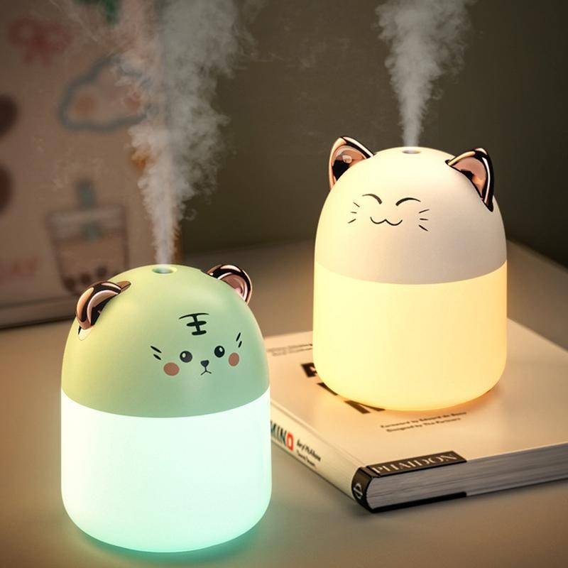 1PC Luftbefeuchter Nachtlicht Nette Luftbefeuchter Diffusor Ätherisches Öl Diffusor Lufterfrischer Zimmer Aromatherapie-luftbefeuchter Cat weiß von Joom DACH