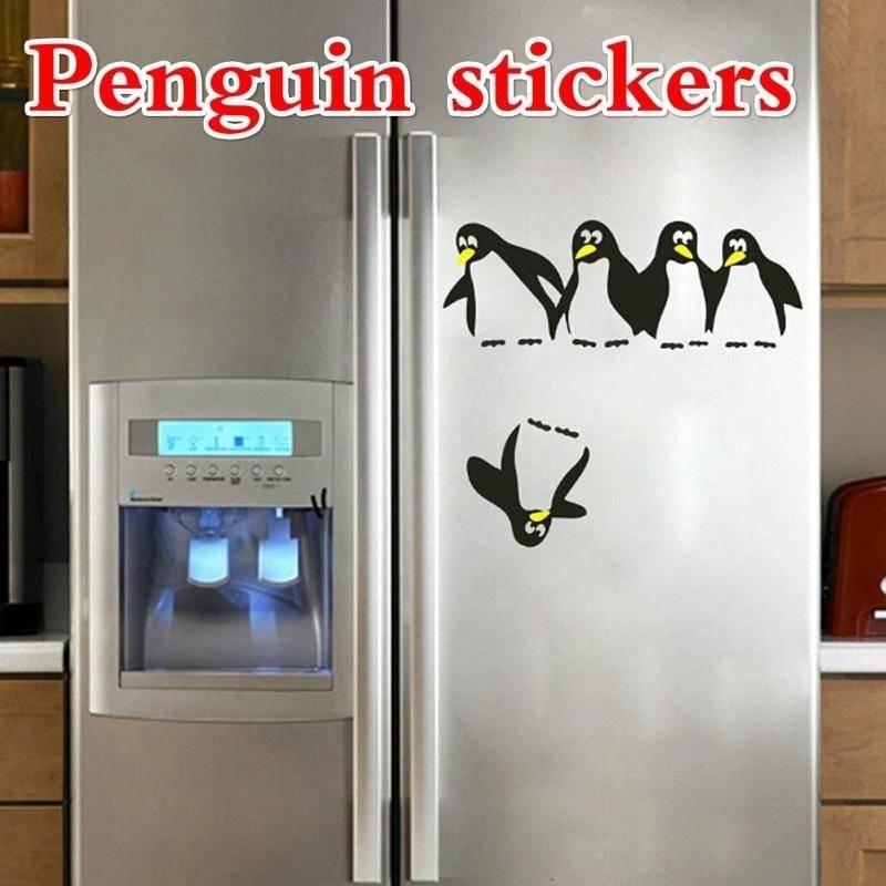 1PC Lustige Pinguin Küche Kühlschrank Aufkleber DIY Aufkleber Esszimmer Küche Dekorative Wand Aufkleber von Joom DACH
