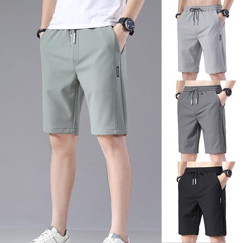 1PC Männer Badehose Badehose Shorts Ice Silk Strand Shorts Polyester Training Hochwertige Sportbekleidung M schwarz von Joom DACH