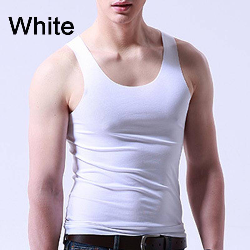 1PC Mode Schlank Engen Unterhemd Bouncy Top männer Nahtlose Eis Seide Tank Elastische Casual Solide XL von Joom DACH