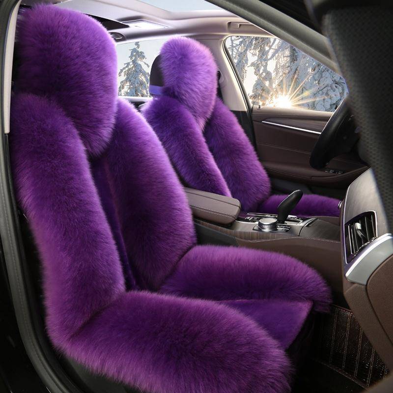 1PC Neue Schaffell Pelz Auto Sitzbezug Universal Wolle Auto Kissen Vorne Auto Sitzbezug Auto Zubehör Auto Sitze auto-styling Auto Innen Weihnachtsgeschenk Seat cushion sets of violett von Joom DACH