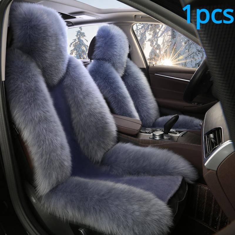 1PC Schaffell Fell Auto Abdeckung Universal Wolle Auto Kissen Vorne Auto Sitz Abdeckung Auto Zubehör Auto Auto-styling auto Innen Weihnachten Geschenk Seat cushion sets of grau von Joom DACH