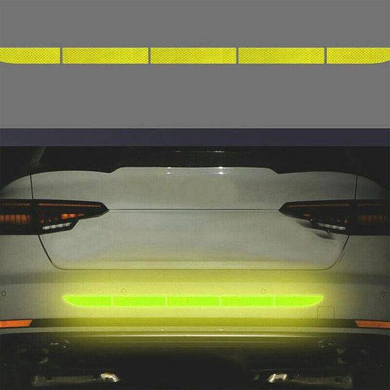 1PC Sicherheit Auto Stamm Reflektor Aufkleber Auto Körper Zubehör Auto gelb von Joom DACH