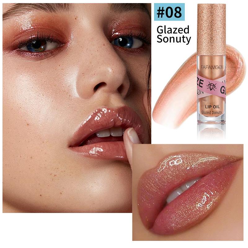 1PC Spiegel Wasser Glanz Lip Gloss Wasserdicht Feuchtigkeitsspendende Glitter Rot Nude Flüssigkeit Lippenstifte Schimmern Lip Make-Up Kosmetik von Joom DACH