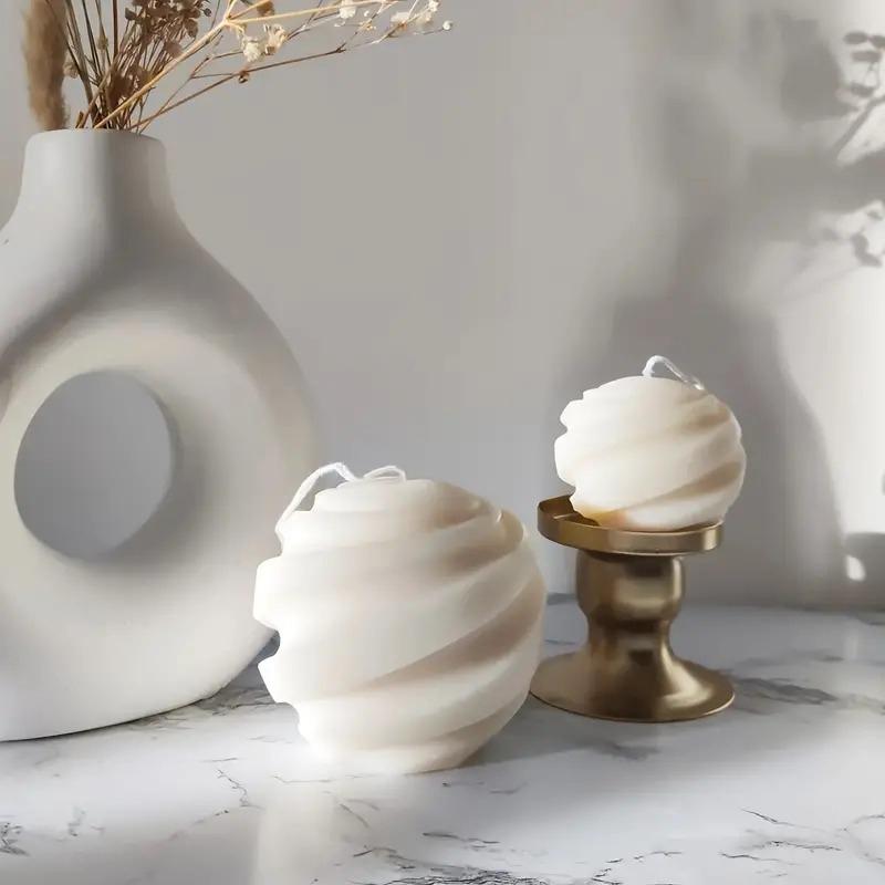 1PC Spirale Skulptur Silikon Formen Rotierenden Orb Kerze Form Erde Orb Aromatherapie Kerze von Joom DACH