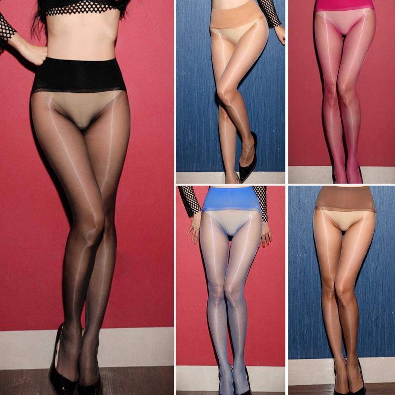 Sexy Frauen Ultra Dünne Nahtlose Glanz Glatt Transparent Elastische Sommer Weibliche Fettige Strumpf Nylon kaffeebraun von Joom DACH