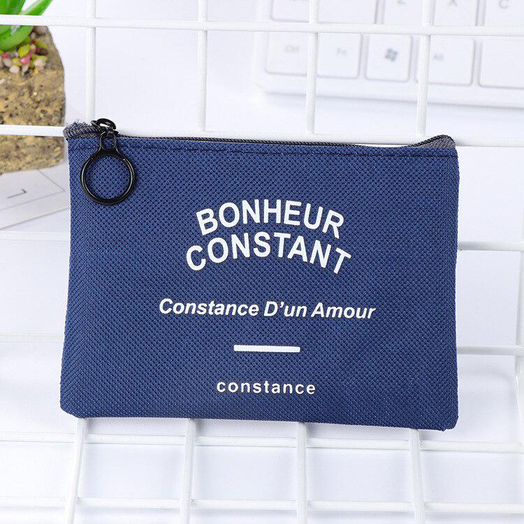 1PC Unisex Canvas Geldbörse Karte Schlüssel Mini Geldbörse Beutel Kleine Reißverschluss Geldbörse Kartenhalter Brieftasche intensiv/blau von Joom DACH
