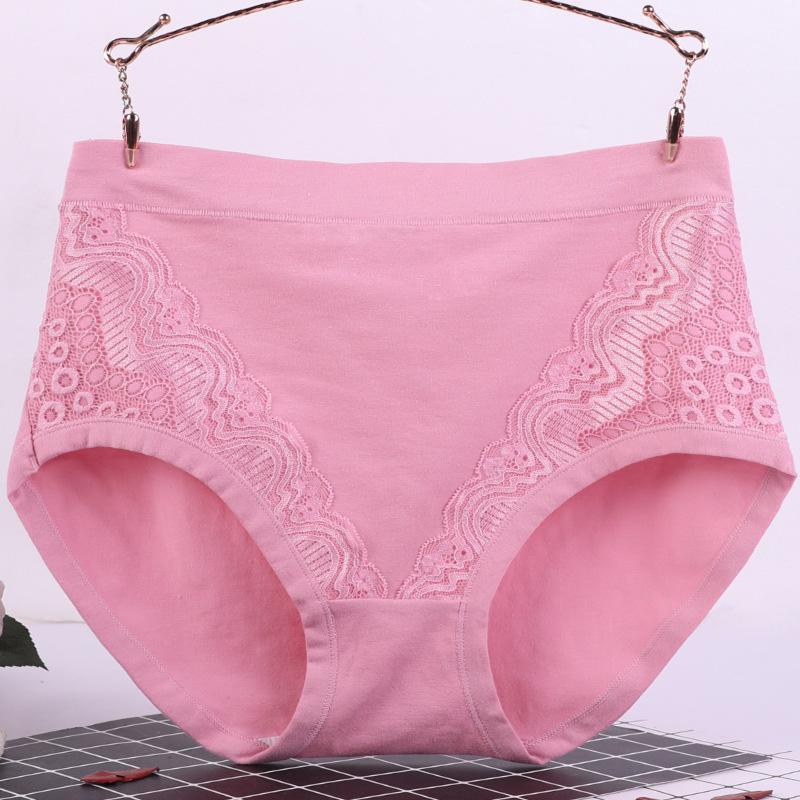 1PC Unterwäsche Baumwolle Spitze Plus Größe Höschen Wäsche Slips Hohe Taille Frauen Mittleren Alters 6XL von Joom DACH