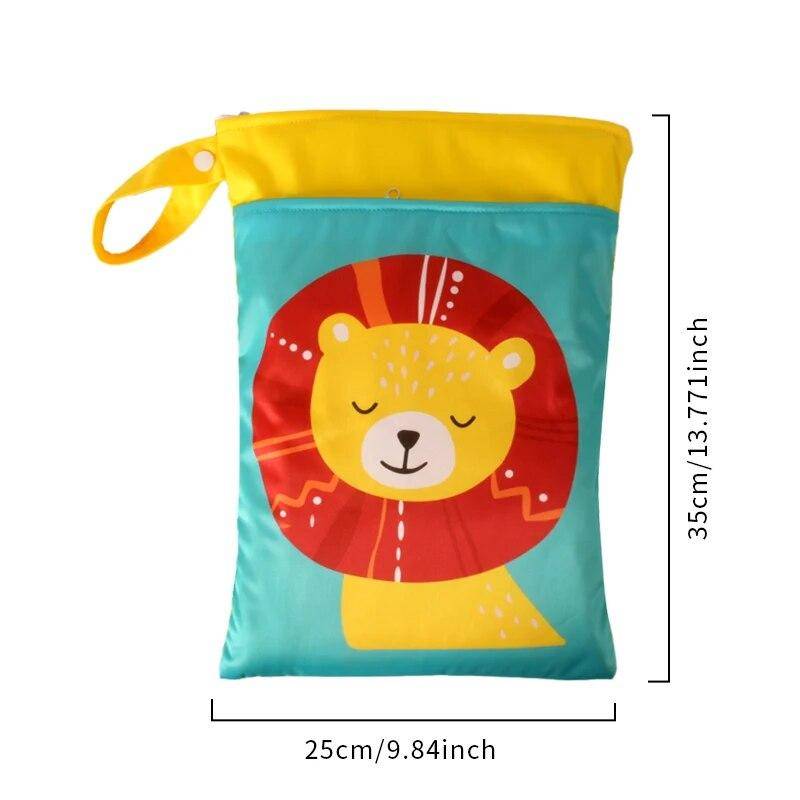 1PC Waschbar Nass Trocken Tasche Für Baby Windeln Windeln Wasserdichte Wiederverwendbare Wickeltasche Mit Zwei Reißverschlüssen 25cm x 35cm von Joom DACH