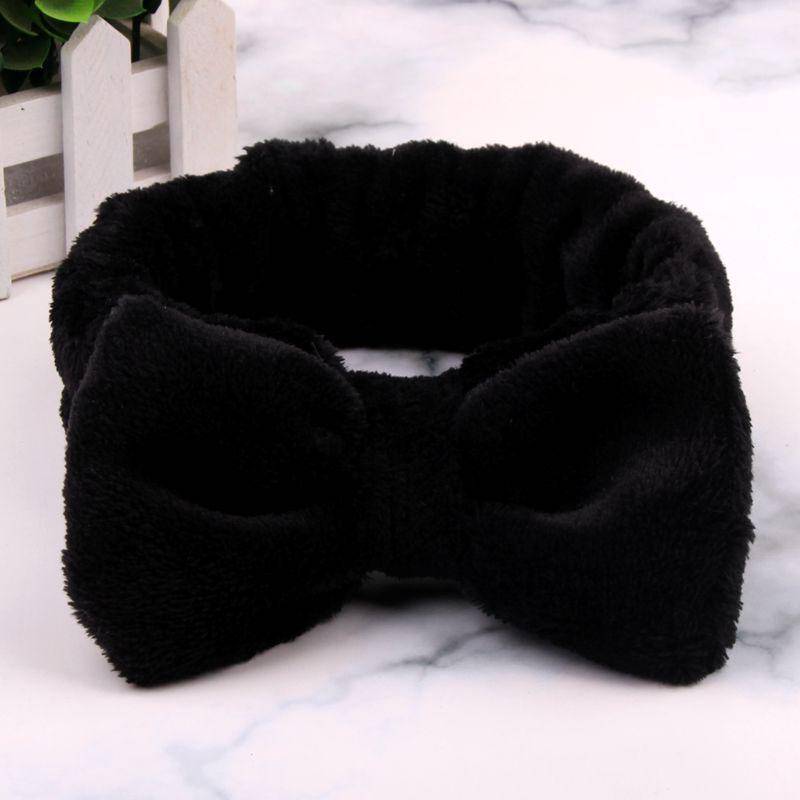 1PC Weiche Frauen Haarbänder Haar Halter Mädchen Beliebte Korallen Fleece Elastische Waschen Gesicht Kopfbedeckung Stirnband 1PC schwarz von Joom DACH
