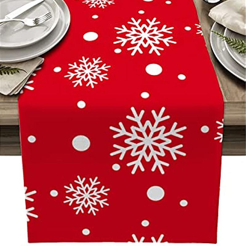 1PC Weihnachtsdekoration Tischläufer Tuch Weihnachtstischflagge Polyester Neujahr 2024 33*180 von Joom DACH