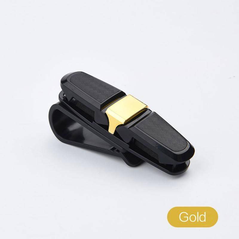 1PCS Carbon Faser Auto Gläser Clip Kreative Vielseitigkeit Auto Sonnenblende Gläser Halter Ticket Clip Auto Zubehör gold von Joom DACH
