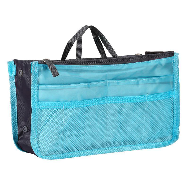 1PCS Doppel-reißverschluss Tasche Handtasche Brieftasche Tasche Multifunktionale Organisation Lagerung Handtasche frauen Kosmetik Lagerung Taschen himmelblaue von Joom DACH