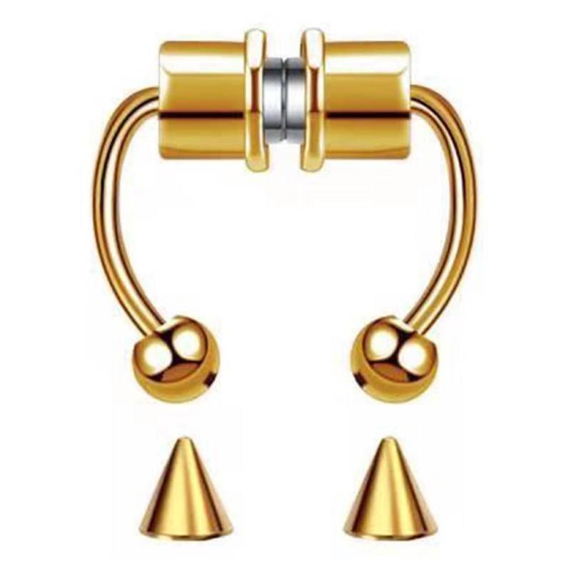 1PCS Edelstahl Nasenringe Nasenring Nasenpiercing Körperschmuck für Frau Mann gold von Joom DACH