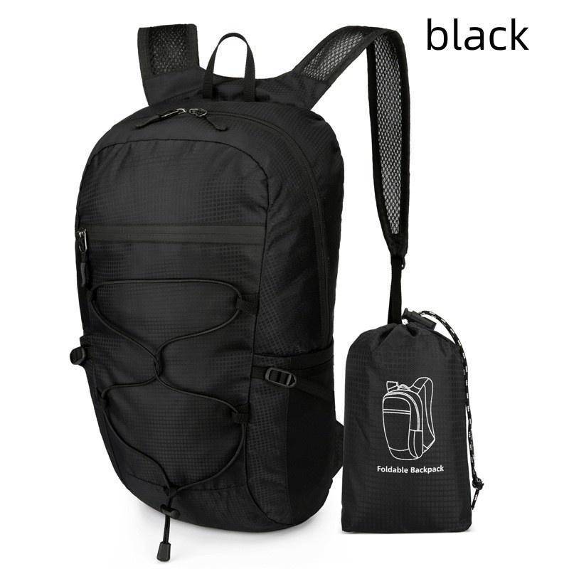 1PCS faltbarer wasserdichter Rucksack für Männer und Frauen, leichte Lauf-Offroad-Radsport-Hauttasche schwarz von Joom DACH