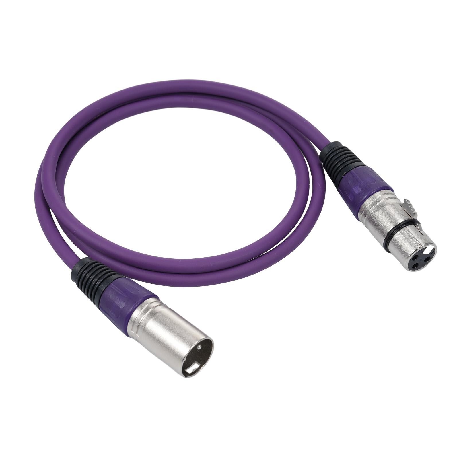1Pack 3 Pin Dmx Kabel Männlich Weiblich XLR Patch Kabel DMX512 Signal Kabel Mikrofon Kabel XLR Kabel violett von Joom DACH