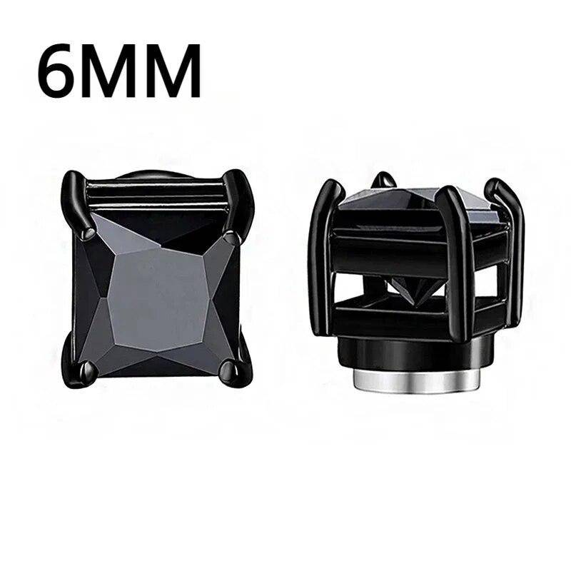 1Pairs Kristall Starke Magnetische Ohr Stud Clip Ohrringe für Männer und Frauen Punk Runde Zirkon Magnet Ohrringe Nicht Piercing schmuck von Joom DACH