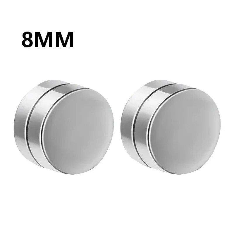 1Pairs Kristall Starke Magnetische Ohr Stud Clip Ohrringe für Männer und Frauen Punk Runde Zirkon Magnet Ohrringe Nicht Piercing schmuck von Joom DACH