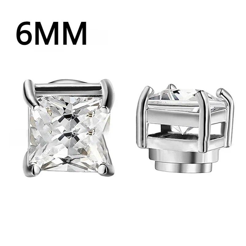 1Pairs Kristall Starke Magnetische Ohr Stud Clip Ohrringe für Männer und Frauen Punk Runde Zirkon Magnet Ohrringe Nicht Piercing schmuck von Joom DACH