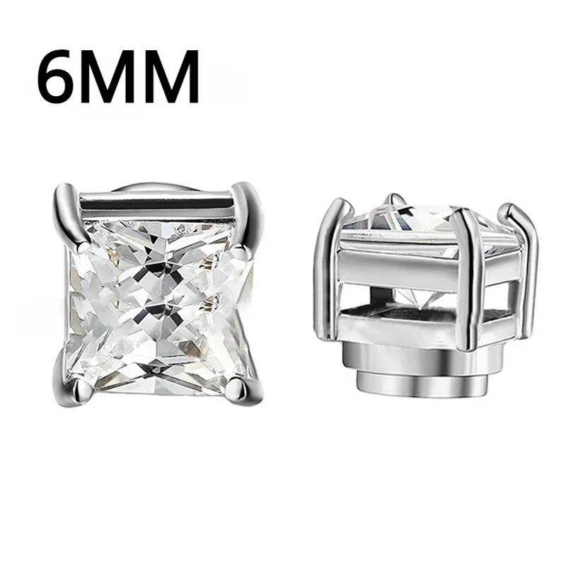 1Pairs Kristall Starke Magnetische Ohr Stud Clip Ohrringe für Männer und Frauen Punk Runde Zirkon Magnet Ohrringe Nicht Piercing schmuck von Joom DACH