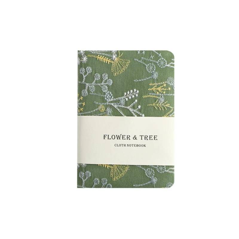 1Pc A6 Stickerei Blume Notebook Tragbare Handbuch Ultra-Dick Student Tagebuch Einfache Notebook für Studenten grün von Joom DACH